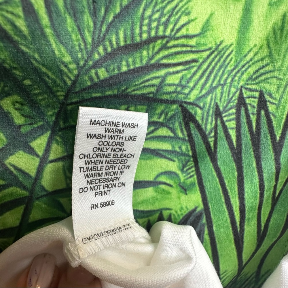 Murano Electric Jungle Collection Slim-Fit Sz M Jungle Patch Long Sleeve Blouse - Picture 5 of 8